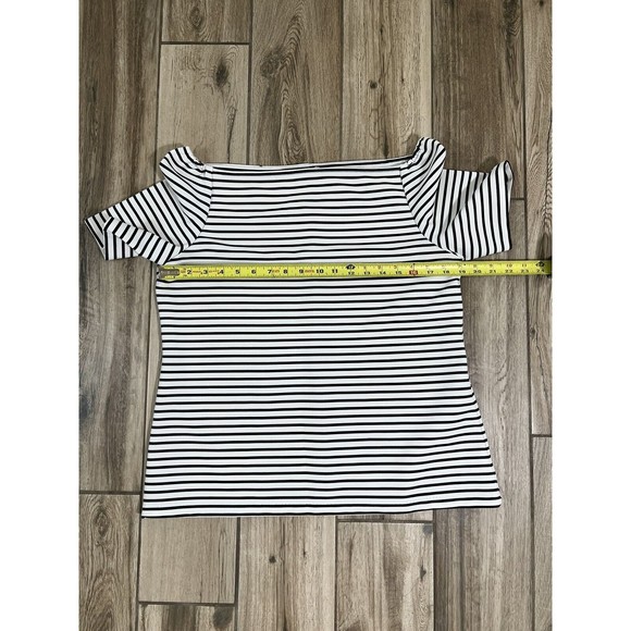 Halogen Black and White Striped Blouse EUC - Picture 6 of 15